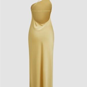 Golden yellow light dress, nice material from Commense